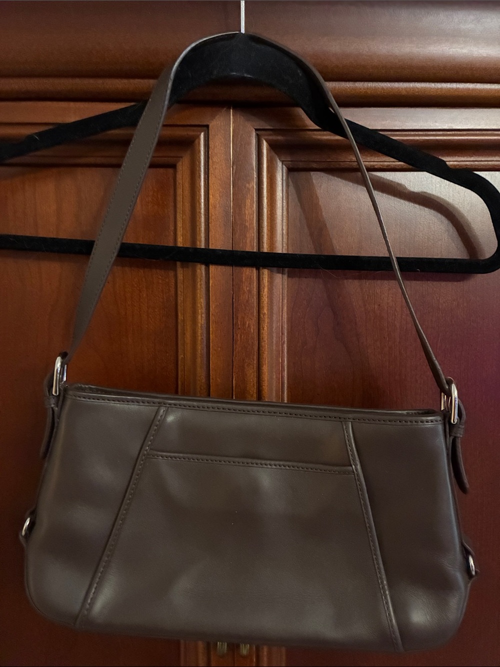 Talbots Womens Brown Leather Shoulder Bag - Classic Everyday Carry
